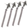 4Pcs Shoe Clips 4 Diamond Tassel Claw Chain Women's Boots