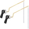 Hibbent 2 Pack Universal Metal Side Mount Toilet Handle Replacement