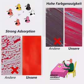 CALLYSONIC Tear-off Pallet Paper, Mixed Palette Acrylic Paints, Palette Painting for Painting Pad, Wet Palette, Palette Pads for Oilgouache Watercolour Painting, 20 Sheets, 19 x 25 cm