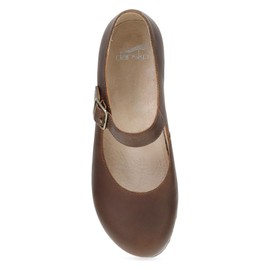 Dansko Lilah Mary Jane Clog for Women - Linings from Recycled Materials and Leather for Breathability- Lightweight Rubber Outsole for Long-Lasting Wear Tan 7.5-8 M US