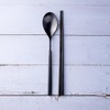 5 Pairs, Premium 18/10 All Black Stainless Steel Spoons and