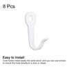 uxcell Wall Hooks, 8Pcs - Zinc Alloy Single Prong Wall