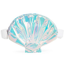 TINYAT Seashell Fanny Pack Kids Waterproof Waist Bag Women Cute Belt Bag with Adjustable Strap for Travel Rave Party Festival