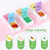 Opret Pill Box Organiser 7 Day, Pill Dispenser Weekly Once