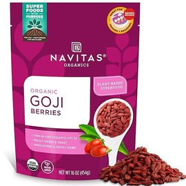 Navitas Organics Goji Berries 1 Pound USDA Organic Superfood Antioxidants