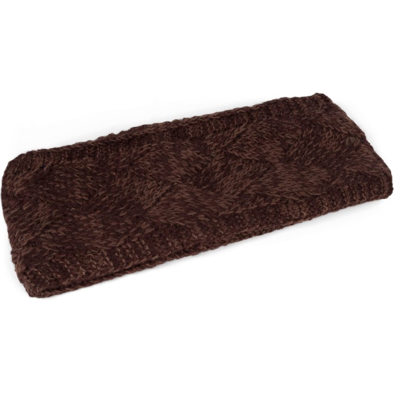 styleBREAKER Ladies Knitted Headband Plain with Diamond Pattern, Thermo Fleece