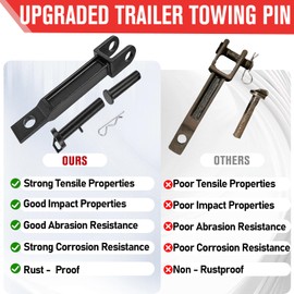 A20-6014 Single Tow Hook with Pull Pin (A65-6008) and Frame Pin (A65-6007), for Peterbilt 579 587 387 386 384, for Kenworth T170 T270 T370 T660 T680 T700 T800 T880 T2000 W900
