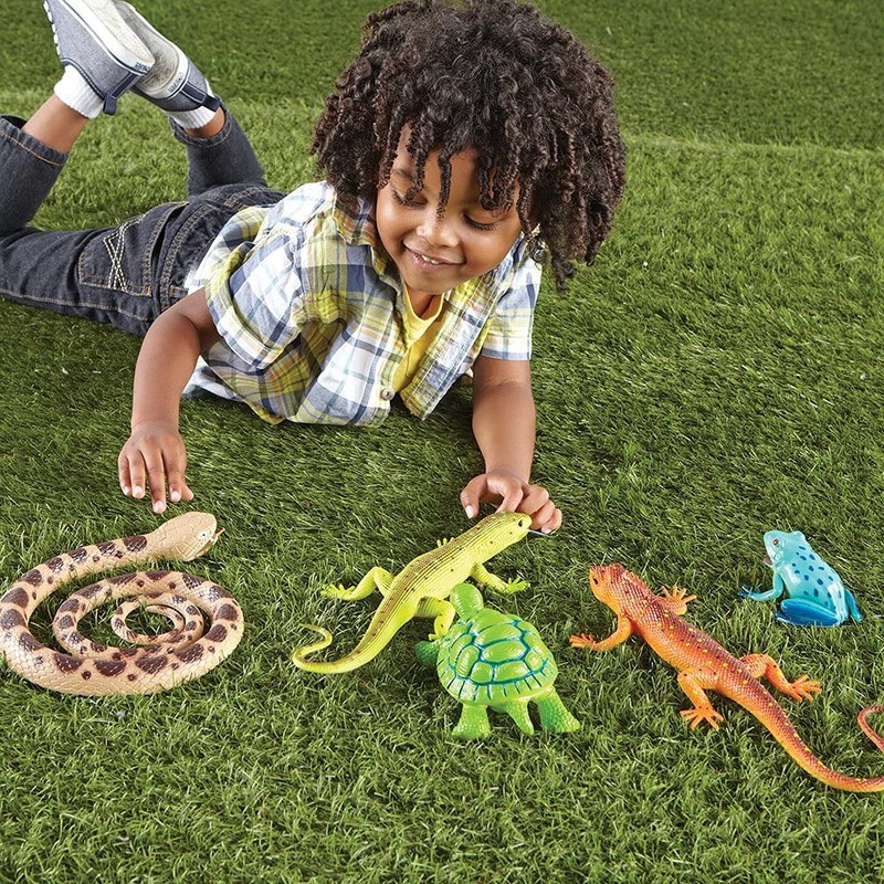 Learning Resources Jumbo Reptiles & Amphibians - Tortoise, Gecko, Snake,