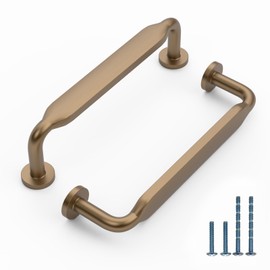 FILTA 10 Pack 3.75 Inch(96mm) Champagne Bronze Cabinet Pulls,Stylish Kitchen Cabinet Handles Zinc Alloy Cabinet Hardware for Kitchen Cabinets and Dresser Drawers