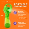 O2COOL O2COOL Deluxe Handheld Battery Powered Water Misting Fan (Green)