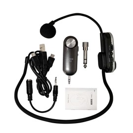 Lightweight Portable Wireless Headset Microphone UHF Mic with Receiver Box Music Element System for Speaker Voice Amplifier for Teaching Training Tour Guide Conference Hosting Music Lovers Playing KTV Scenes