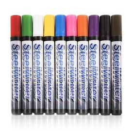 RAINBOW CHALK MARKERS LTD SteelWriter Marker Pen - Red 5mm. For Drawing onto Steel and other Metals