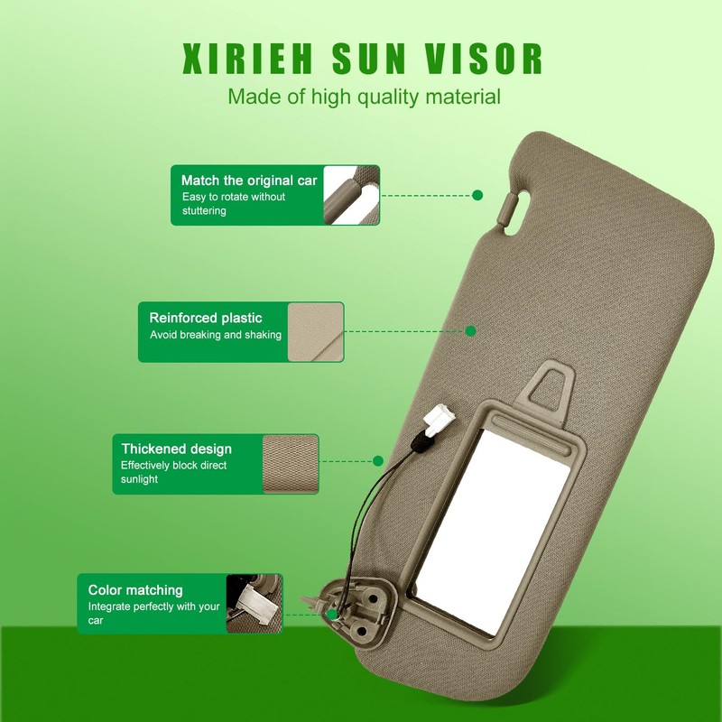 Left&Right Side Sun Visor Replacement Fits for Hyundai Santa Fe