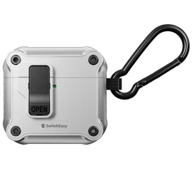 SwitchEasy AirPods 4 Compatible Case, Shockproof, Drop Prevention, Carabiner Included, Cover, Lock, Wireless Charging, MagSafe Compatible, Compatible with AirPods 4, Airpots 4, 4th Generation, Rugged