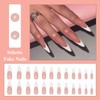 MISUD Press on Nails - Long Stiletto Glue on Nails,