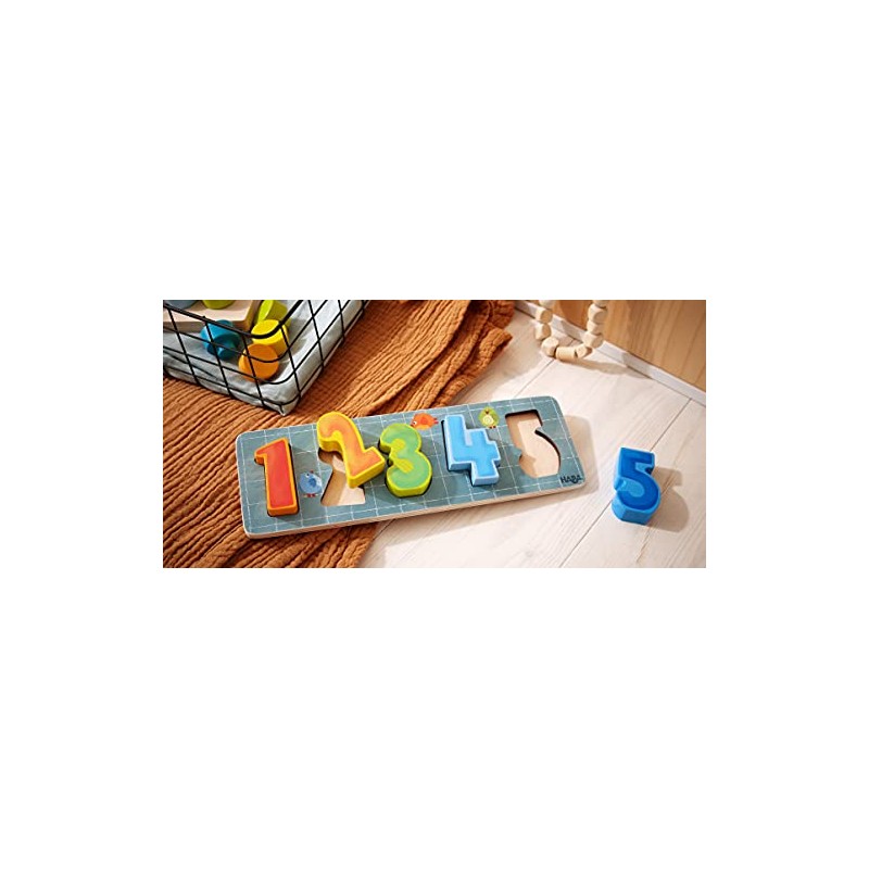 HABA 305405 Wooden Puzzle Count Time! Wooden Puzzle from 1