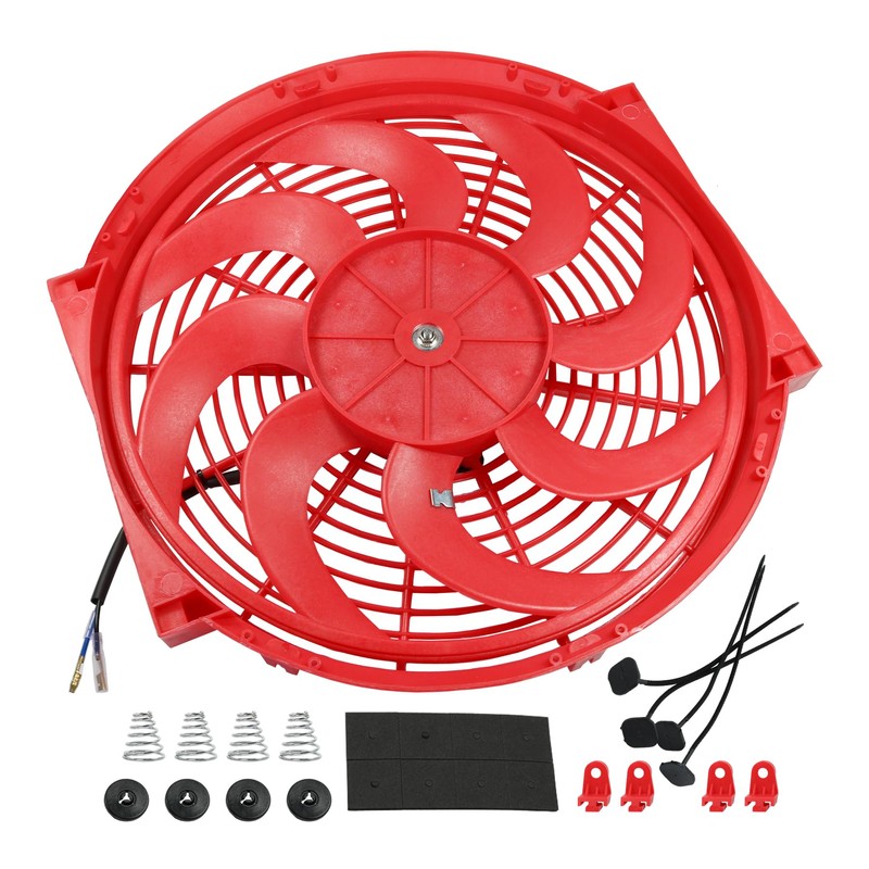 JDMSPEED New 14" Inch Universal Slim Fan Push Pull Electric