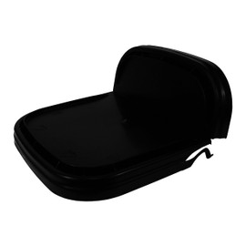 5.3 Gallon Black Rectangular Bucket/Pail with Hinged Snap Lid, 2 Pack