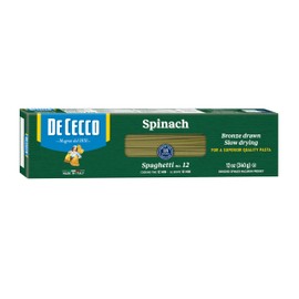 De Cecco Pasta, Spaghetti with Spinach, 12 Ounce (Pack of 12)