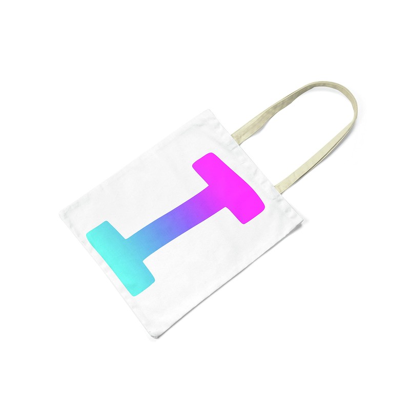Le Jardin du Lin Bedruckte Einkaufstasche, Tasche, Faltbar, Stofftasche mit