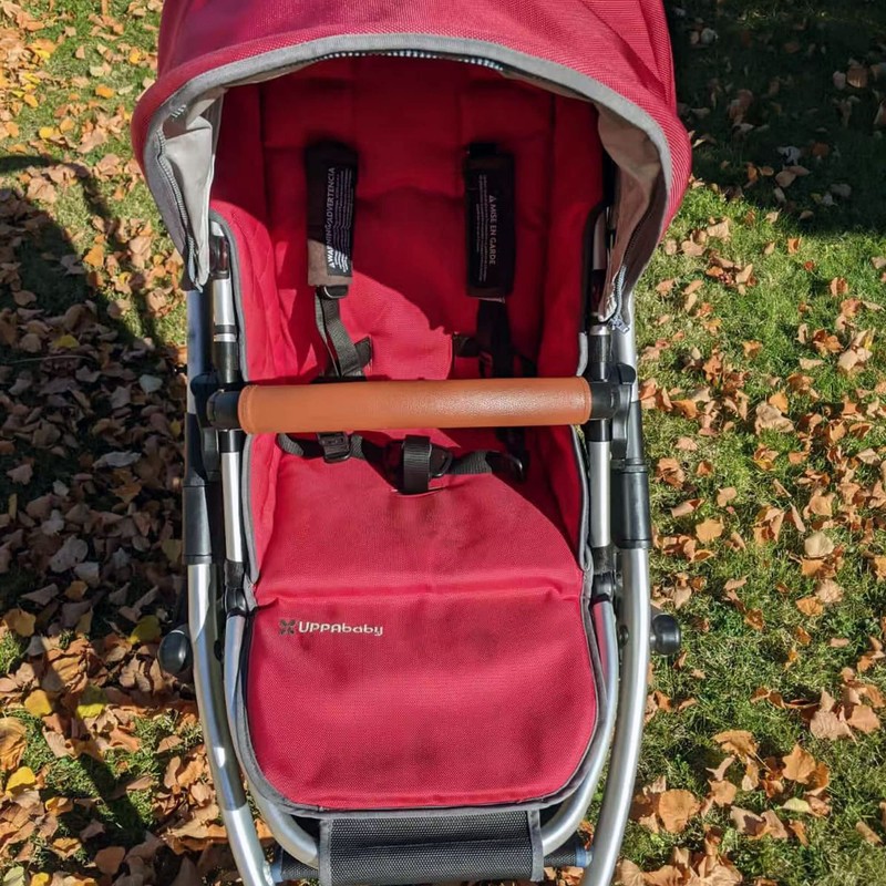 Baby Stroller Leather Armrest Handle Cover Compatible with Uppababy Vista V1/V2