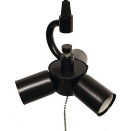 Cloth & Wire Satin Black Pendant Light Fixture for 3 Lights, Vintage Ceiling Hanging Light Fixture with Fabric Cord for Home Lightning