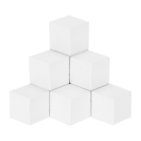 sourcing map Crafts Wooden Cube 100 Pcs Square White Natural