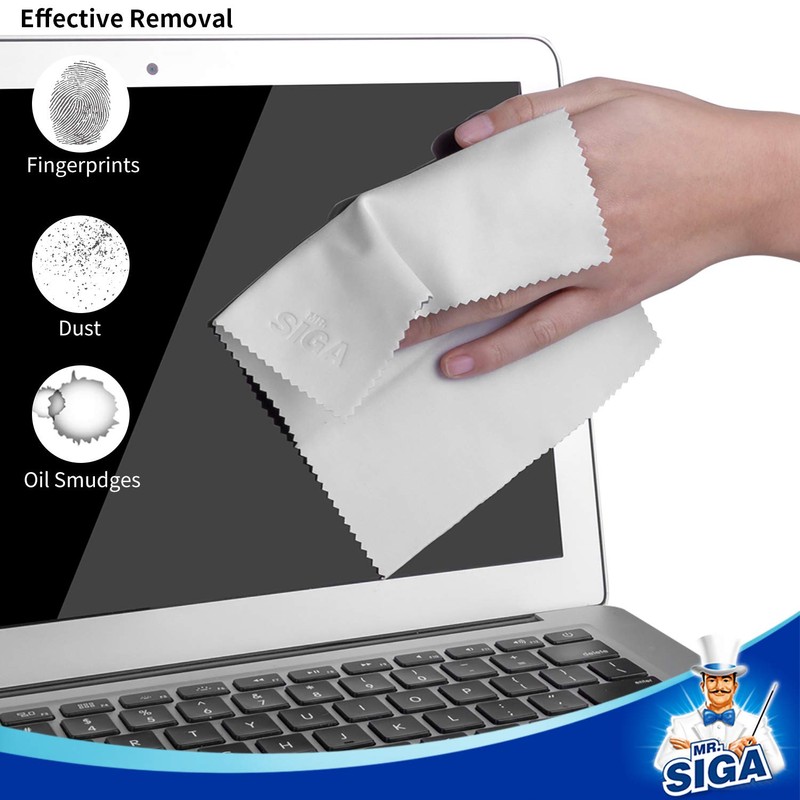 MR.SIGA Premium Microfiber Cleaning Cloths for Lens, Eyeglasses, Screens, Tablets,
