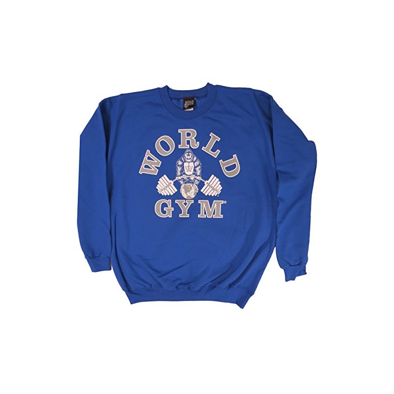 World Gym W801 Sweatshirt - Classic Logo (XX-Large, Royal)