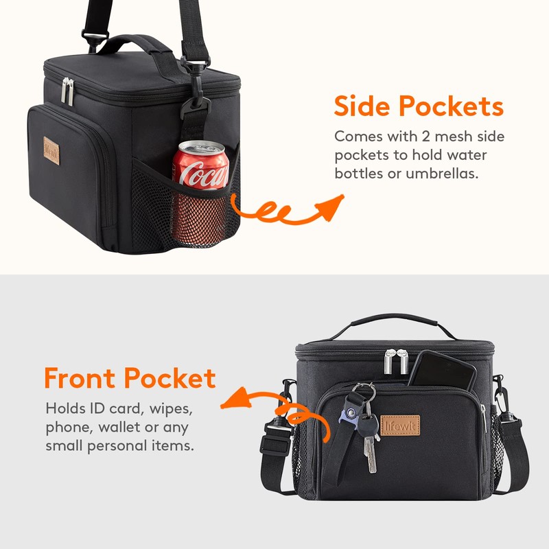 Lifewit Insulated Cooler Bag, Reusable Lunch Bag, Portable Cool Box,