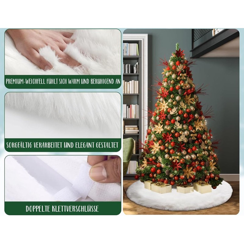Christmas Tree Skirt Under Christmas Tree Large 120 cm Diameter