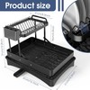 Dish Drying Rack for Kitchen Counter, 304 Stainless Steel 2