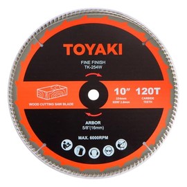 TOYAKI 10-Inch Miter Saw Blade, 120-Tooth Fine-Finish Professional Woodworking Saw Blade for Miter Saws Table Saws and Circular Saws