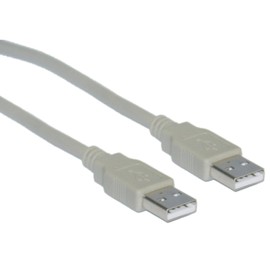CableWholesale 3 feet USB 2.0 Cable, Beige, Type A Male/Type A Male Plug, A Male/Male High Speed USB Cable, Data Transfer Cable USB 2, Type A Male to Type A Male Cable