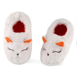 MASOCIO Children's Slippers Boys Girls Winter Soft Warm Plush Slippers Cute Rabbit Non-Slip Slippers, white 2