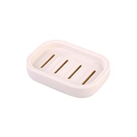 QUINTRA Soap Dish, Adjustable Shower Rail, Soap Plates, Smooth Bathroom Holder, Bathroom Shelves (White, One Size)