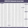 W10827631 Dishwasher Access Panel Compatible with Whirlpool OEM Upgraded (Black)