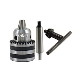 Shars 3/16"-3/4" Heavy Duty Sleeve Bearing Key Keyed Drill Chuck & 3JT MT4 Arbor Shank 202-5006+1330 [