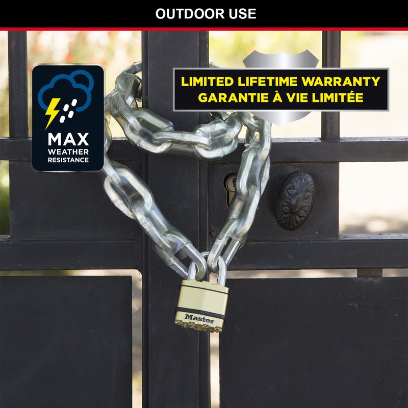 Master Lock Excell Heavy Duty Padlock with Key and Long