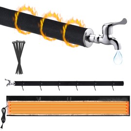 1PC Water Pipe Heat Blanket 78.7” x 6.3” with 4.9 ft Power Cord, 110V, Max Temp 65˚, Aluminum Foil Freeze Protection Heating Cable for Metal & Plastic Pipes Freeze Protection