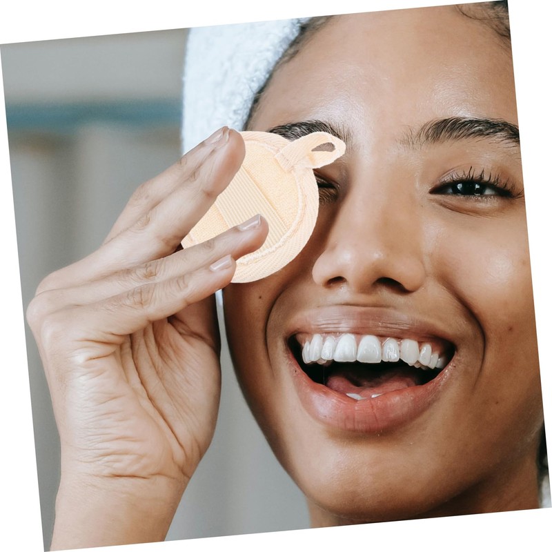 VICASKY 4pcs Face Exfoliating Pad Exfoliating Loofah Facial Loofah Scrubber
