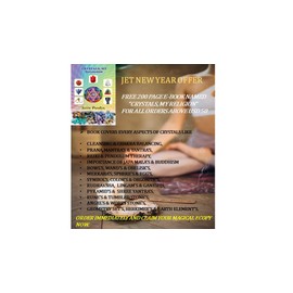 Jet International Chakra Bonded Engraved Pyramid Free Brochure Crystal Therapy Earth Elements Air Water Fire Earth