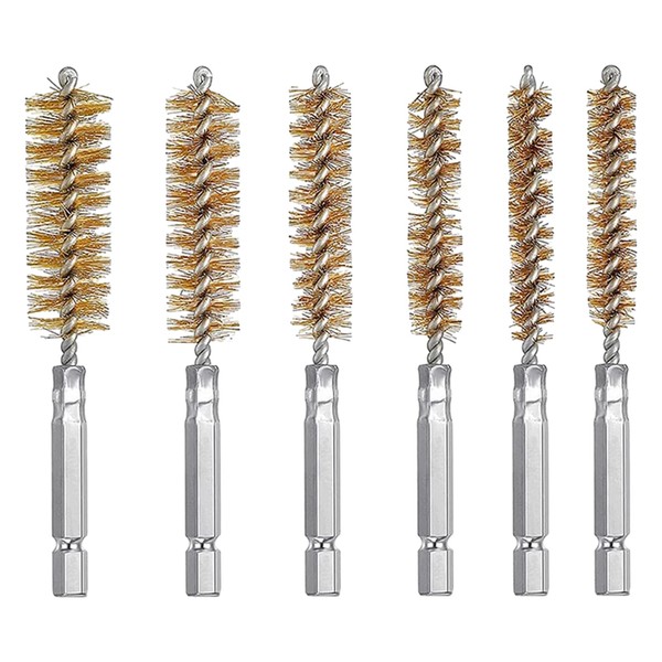 6pcs Stainless Steel Bore Brush Set Durable Wire Cleaning Brush
