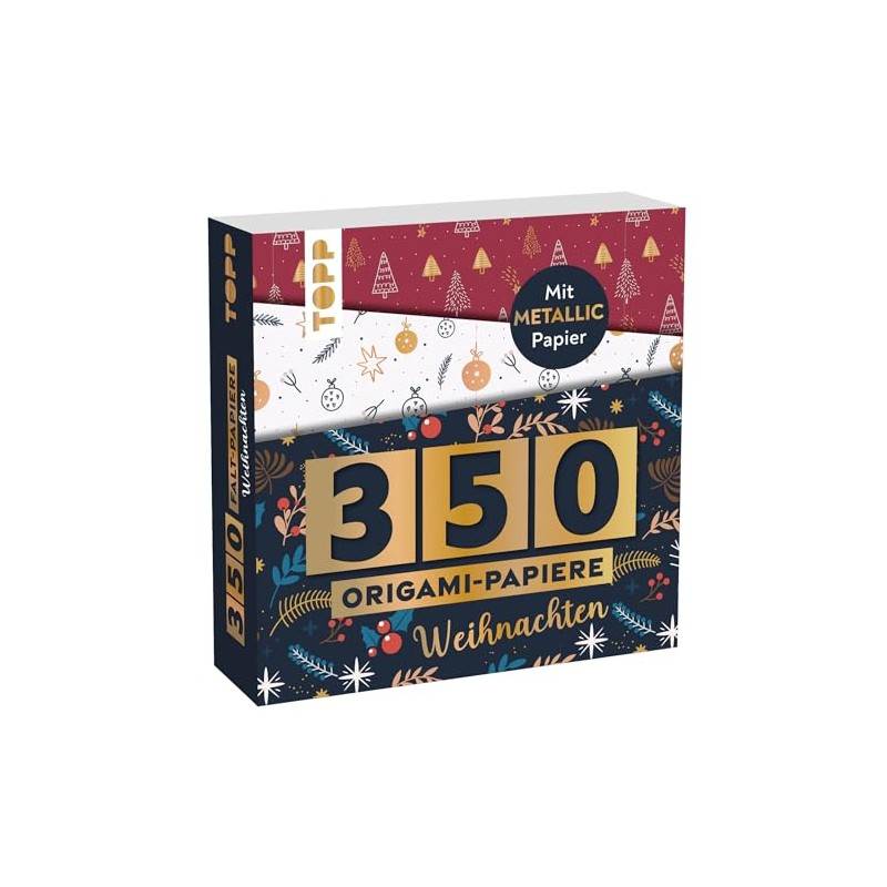 350 Christmas Origami Papers: 350 Folding Papers (14 x 14