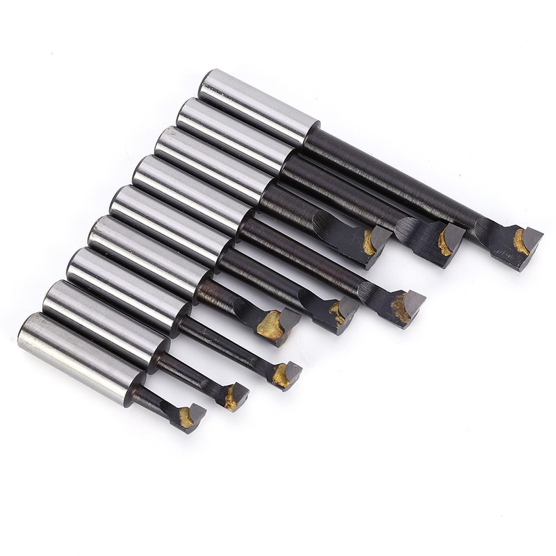 9Pcs Boring Bar Set 12mm F1 Type High Speed Steel