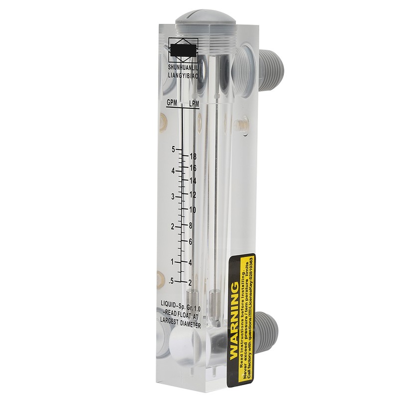 LZM-15 0.5-5GPM Knob Panel Type Liquid Flowmeter Flow Meter Measurement