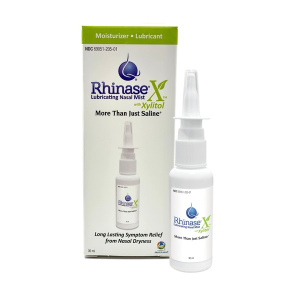 Rhinase X Lubricating Nasal Mist Spray with Xylitol | Long Lasting Symptom Relief from Nasal Dryness | Less Sneezing, Itchiness, Nasal drip and Congestion