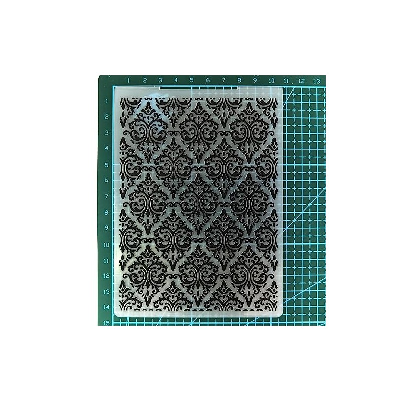 NZJ Abstract Frame Grid Line Baby Pattern Plastic Embossing Folders