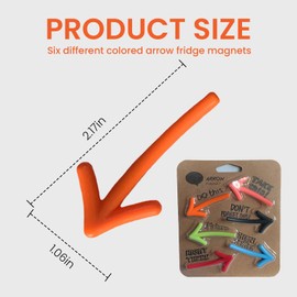 ESUOHYM 6 Color Arrow Refrigerator Magnets Colorful Funny Fridge Magnetic Decor, Magnets for Fridge, Crafts, Kitchen, Whiteboard, Classroom