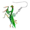 SHIGIE Acrylic Cute Green Praying Mantis Bug Earrings Dangle Cartoon